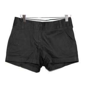 Womens J.Crew 3" Broken-In 36234 Black Cotton Pockets Chino Shorts Size 00